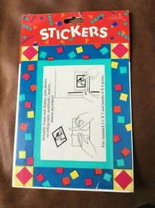 Vintage Gibson Greetings CONFETTI PHOTO FRAME Stickers - BIRTHDAY PICTURES * - Picture 1 of 1