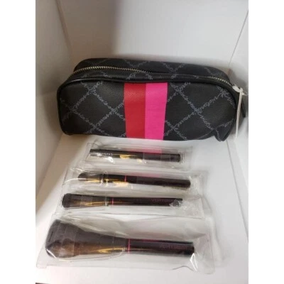 Victoria's Secret makeup brushes and makeup bag - Image 1 of 4