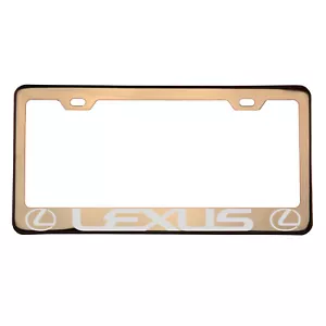Laser Engraved L's Rose Gold Chrome License Plate Frame T304 Stainless Steel - Bild 1 von 10