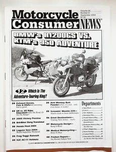 2004 September Motorcycle Consumer News Magazine BMW R1200GS KTM 950 Adventure - Picture 1 of 1