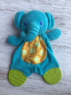 Mordedor verde elefante azul Bright Starts 7"  Foto 1 de 4