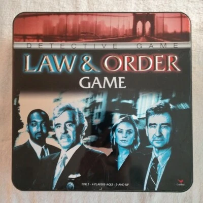 Law & Order Detective Board Game In Collectors Tin Complete - Image 1 of 3
