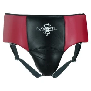 Playwell Boxing Leather Groin Guard Protector Boxing Sparring Protection No Foul - Picture 1 of 3