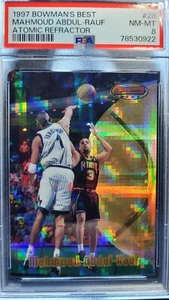 1997 Bowmans Best Mahmoud Abdul-Rauf + Anfernee Hardaway Atomic Refractor PSA 8 - Picture 1 of 3
