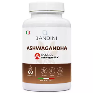 Bandini® Ashwagandha KSM-66® 100% Vegan, 60 Capsule, Stress, Mente e Sonno - Foto 1 di 6