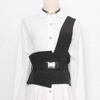 Chaleco Japonés Cinturón Simple Elástico Cintura Ancha Retro Mujer Moda Foto 1 de 4