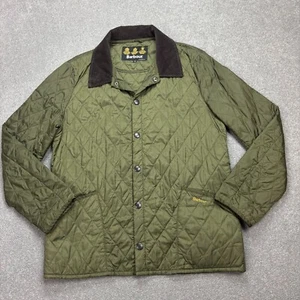 Barbour Jacket Adult Small Green Quilted Country Field Hunting Coat Men - Picture 1 of 9