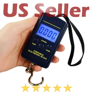 WTG 40kg/88lb Portable Digital Hanging Fishing Travel Luggage Weighing Scale - Picture 1 of 10