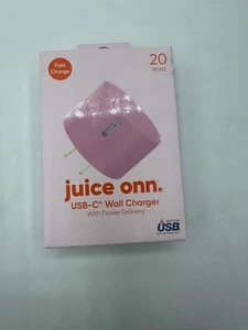 Juice Onn Pink USB-C Smartphone Wall Charger w/Power Delivery 20w - Picture 1 of 3