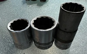 Williams Sockets 1" Deep 1/2” Drive 1.25” & 1 1/8th” 3/4” Drive Sockets, - Picture 1 of 9