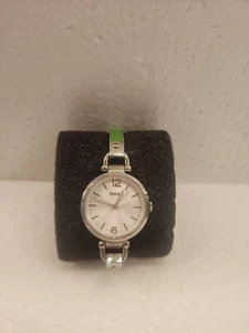 Fossil Women's Silver wristwatch with green leather accents ES3256 - Picture 1 of 5