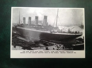 Postal reproducida White Star Liner Titanic en Belfast Mayfair tarjetas de Londres - Imagen 1 de 2