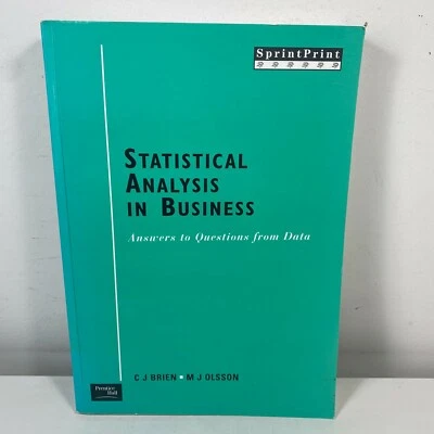 Statistical Analysis in Business by CJ Brien & MJ Olsson (Large Paperback, 2000) - Image 1 of 4