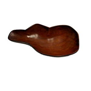 Cuenco de madera retro vintage con forma de riñón mediados de siglo - Imagen 1 de 8