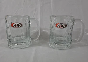 A&W Root Beer Logo All American Food 4,25" Glas Becher Menge 2 - Bild 1 von 8