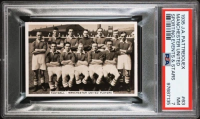 1935 JA Pattreiouex Manchester United Sporting Events & Stars PSA 7 #63 cc23 - Image 1 of 2