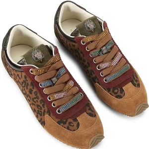 Neu mit Etikett Kurt Geiger Islington Leopardenmuster Wildleder Kristall verzierte Spitze Größe 7,5 - Bild 1 von 10