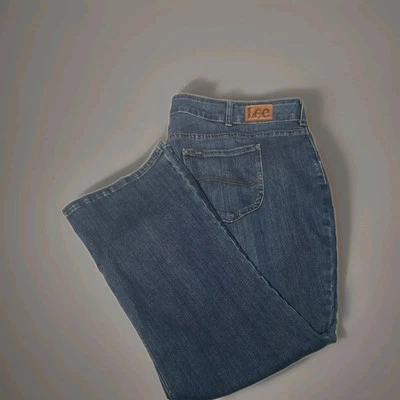 Lee Plus Size 28WP Legendary Style Jeans Straight Womens Blue Petite Jeans - Image 1 of 4