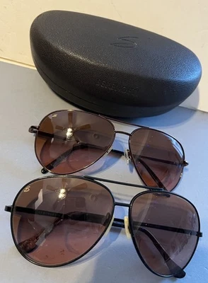 Lote x 2 GAFAS DE SOL SERENGETI Driver grandes 5222 6826 AVIADOR lentes de vidrio rosa Foto 1 de 4