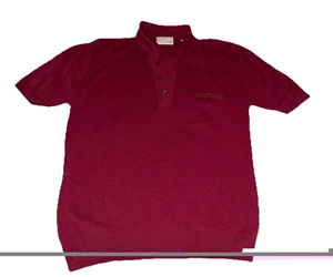 Vintage 60s Mcgregor Ban Lon Nylon Maroon Polo Pocket ROCKABILLY RARE Size S - Bild 1 von 12