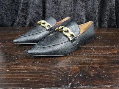 NUEVO Mocasines Linea Paolo Mabel Puntera Punta Negra/Talla 4M Foto 1 de 4