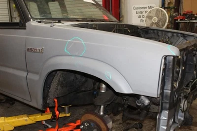 87-93 Mazda B-2600 Gray Passenger Right Front Fender Assembly *HAS ISSUES* - Image 1 of 4