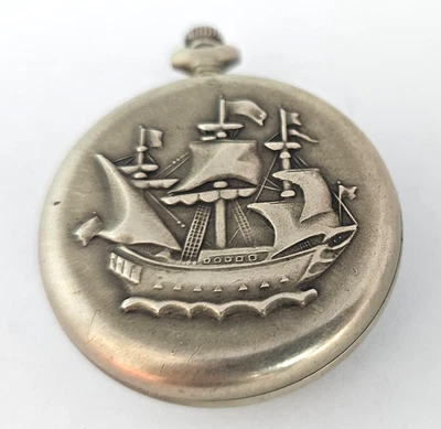 Vintage Pocket Watch CASE USSR MOLNIJA Ship  SOVIET Watch Parts - Image 1 of 4