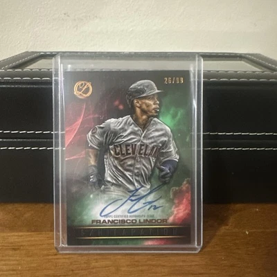 2016 Topps Legacies Francisco Lindor Auto /99 Indians Guardians - Image 1 of 3