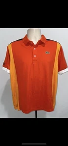 Lacoste Sport Mens Orange Multi Color Polo Size (6)  USA XL - Picture 1 of 6