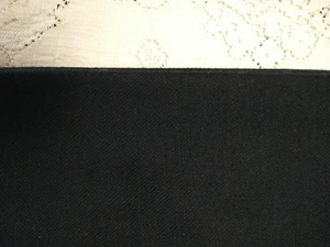 REMNANT Black Lightweight Wool Fabric 13" L x 15" Wide - Picture 1 of 2