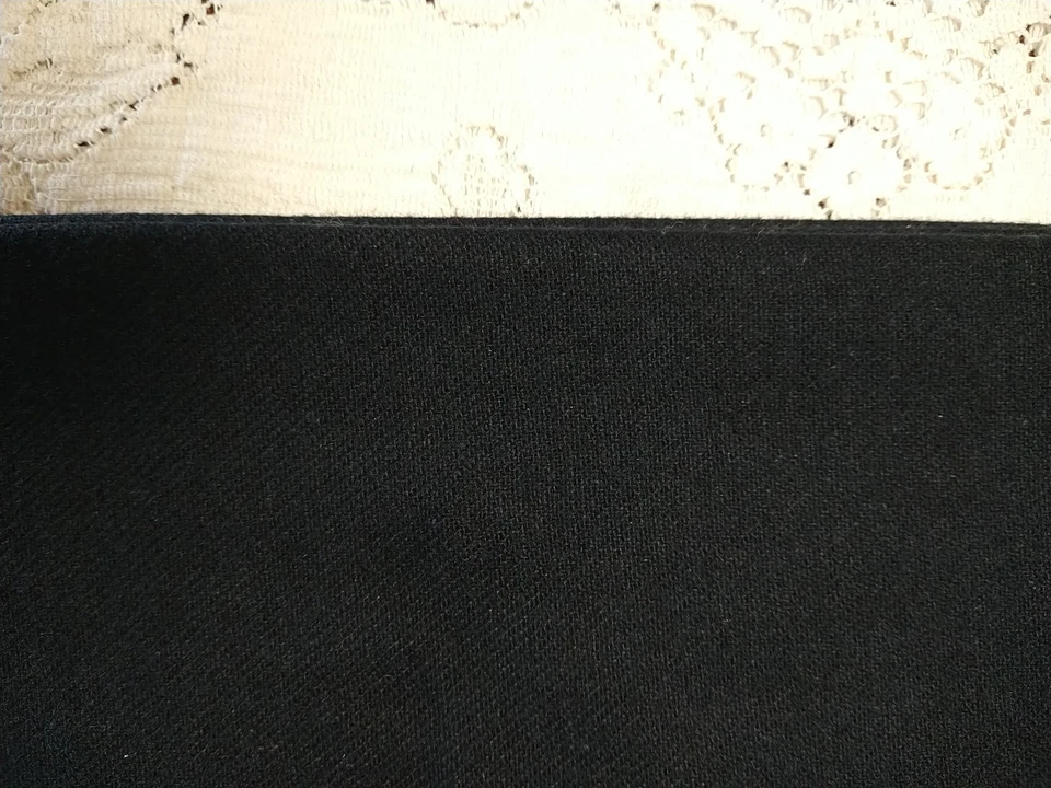 REMNANT Black Lightweight Wool Fabric 13" L x 15" Wide - Image 1 of 2