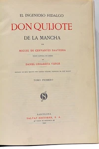 CERVANTES SAAVEDRA DON QUIJOTE ILLUSTRATIONS VIERGE BARCELONE 1930 - Foto 1 di 7