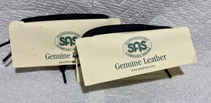 2 Pair SAS Genuine Leather Shoe Co. Cotton Laces Strings 30 inches - Black Blue - Picture 1 of 5