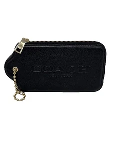 Raro Coach grande portafoglio a forma di cartellino da polso nero F52507 - Foto 1 di 11