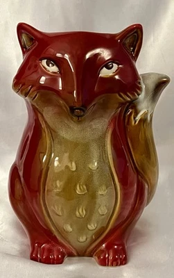 Vaso de cerâmica Fox Sly Red Fox 7,25" Cottagecore - Imagem 1 de 4