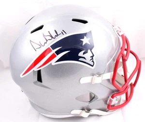 Drew Bledsoe Autographed Patriots F/S Speed Helmet - Beckett W Hologram *Black - Picture 1 of 5