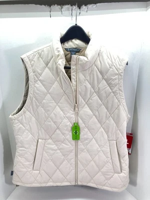 Chaleco acolchado Free Country para mujer XL marfil cremallera completa lavado a la piedra esquí nuevo con etiquetas Foto 1 de 4