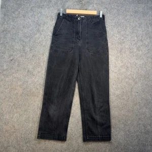 Toast Jeans Womens Size UK W28 L26 Black Cotton Blend Stretch Wide Leg Trousers - Picture 1 of 11