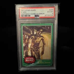 Topps Star Wars C-3PO Error Card #207 Goldenrod PSA 6 1977 - Picture 1 of 2
