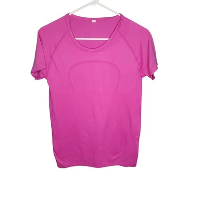 lululemon Hot Paris Pink Swiftly Tech T-shirt Short Sleeves Women's Size 8 Gym - Image 1 of 4
