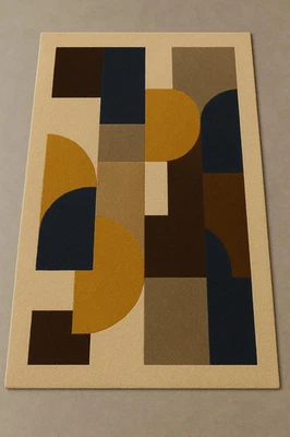 Modern Geometric hand tufted carpet .area and runner rug - Image 1 of 4