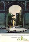 1963 BUICK PRINT AD features Skylark 2 Door at Arch de Triumph