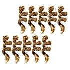 10 Pieces Viking Alloy Wolf Ring Set Beads Findings Hair Accessory DIY Charms