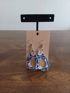 NY Yankee silver wire earrings - Picture 1 of 3