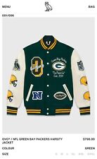 OVO NFL COLLAB VARSITY JACKET GREEN BAY PACKERS