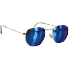 Glassy Eyewear Sunglasses Turner Polarized Gold/Blue Mirror