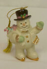 Lenox  2003 Skate Into The Holidays Annual Porcelain Snowman Christmas Onrament