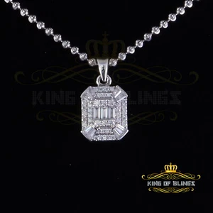 Colgante cuadrado moissanita 0,75 quilates VVS D Clr.Moissanita para hombre/mujer plata 925 blanco - Imagen 1 de 12
