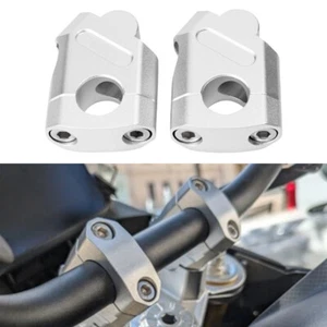 Pair 28mm Motorcycle Handlebar Riser Bar Mount Handle Clamp Universal For Harley - Picture 1 of 12