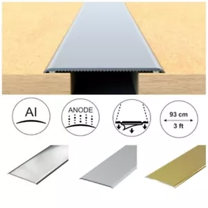 SELF-ADHESIVE ANODISED ALUMINIUM DOOR FLOOR BAR EDGE TRIM THRESHOLD 30mmx930mm - Picture 1 of 7